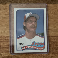 Topps 1989 Randy Johnson #647 Montreal Expos MLB Blank Front Rookie Card