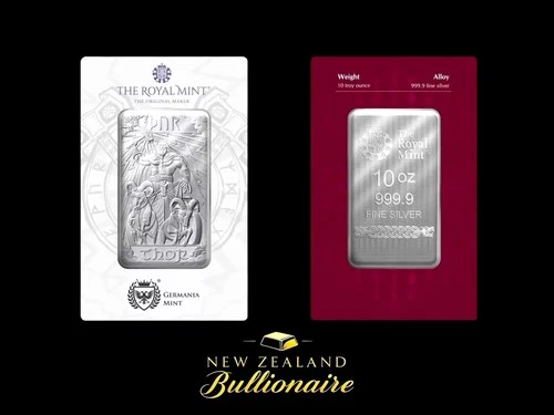 The Royal Mint & Germania Mint 10oz Fine Silver Bar - Thor