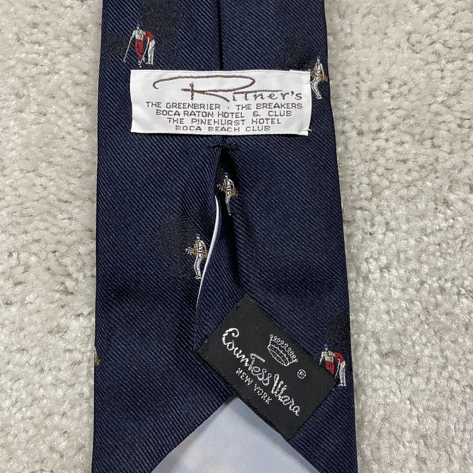 Corbata Condesa Mara Para Hombres Bordada Golf Preppy Seda Greenbrier Club Foto 3 de 4