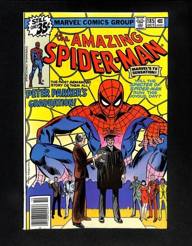 Amazing Spider-Man #185 VF- 7.5 White Dragon! Graduation! Marvel 1978