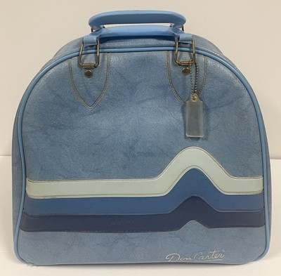 Vintage Don Carter Bowling Bag Chevron One Rack Blue Colors