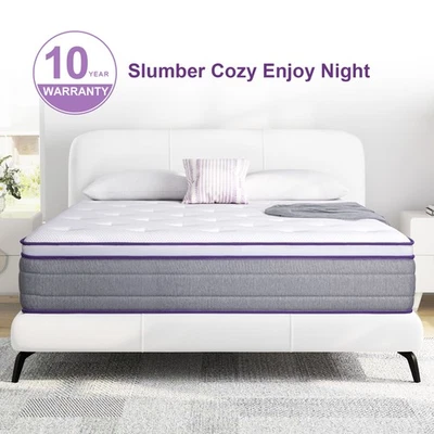 TWIREST 22CM-LUXURY MEMORY FOAM MATTRESS WITH 7-ZONE POCKET SPRUNG 3FT 4FT6 5FT