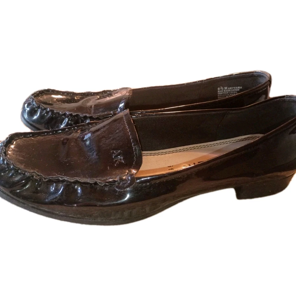 Anne Klein iflex Black Slip On Patent Leather Loafers size 8.5M  - Image 3 of 4