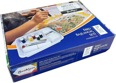 EBRU MALEREI 27-teiliges-Marmorier-Set für Anfänger und Profis Ebru Marbling Set