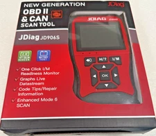 JDiag JD906S OBDII Scanner Code Reader Check Engine Light Voltage Test Live Data