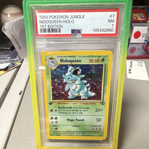 PSA 7 1999 Pokemon TCG Jungle 1st Edition Nidoqueen Holo 7/64 Cert 145432860