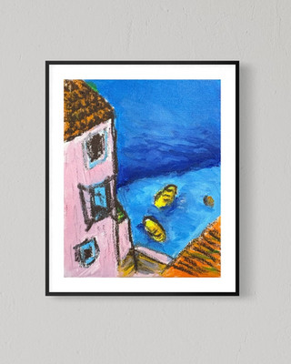 ORIGINAL Art European Summer 8x10 Canvas Abstract Expressionism Wall Art