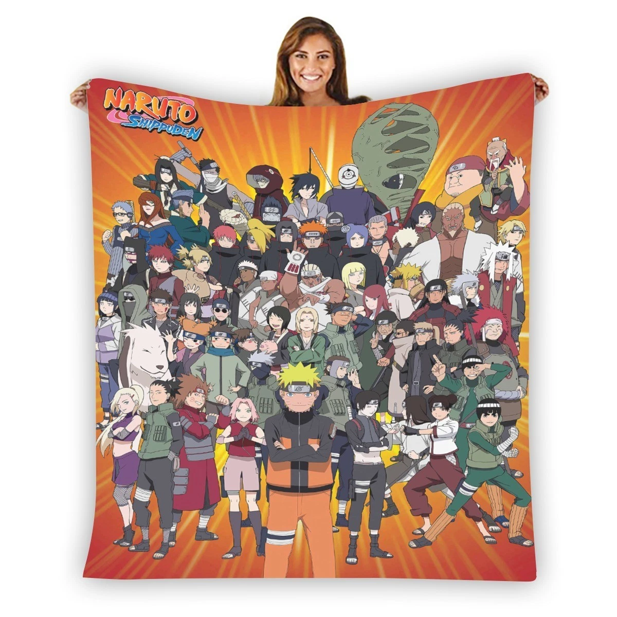 Narutoo All Characters Fleece Blanket, Birthday Gift