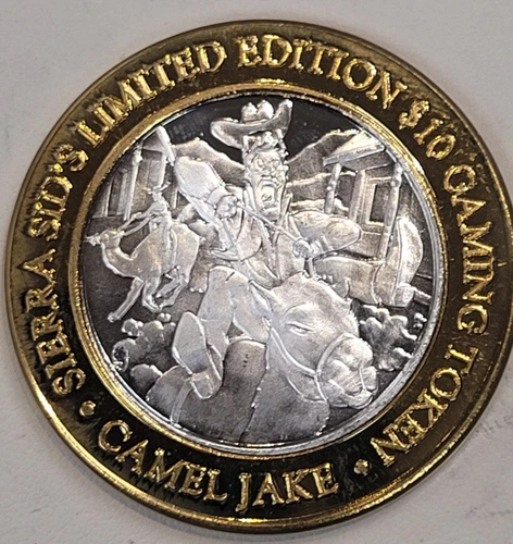 Sierra Sid's Casino $10 Gaming Token .999 Fine Silver Strike Camel Jake
