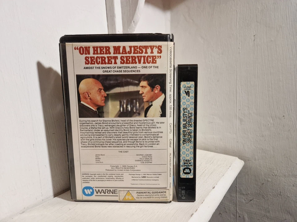 On Her Majesty’s Secret Service -  Pre-Cert Big Box VHS Video - Warner Bros - image 4 of 4