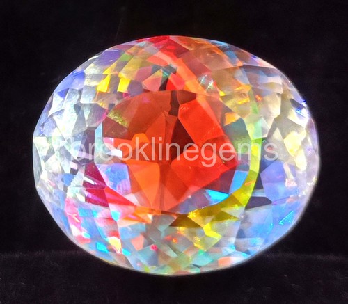 Mystic Topaz 68.50 Ct Lab-Created Bi-Color Oval Cut Loose Gemstone – EGL 5ARJ - Imagen 11 de 12