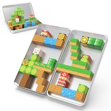 Portable Magnetic Blocks Travel Set with Case, 45PCS STEM Mini Magnetic Block...