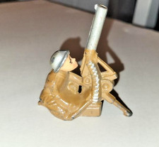 Barclay Manoil army Soldier with Machine Gun vintage 1940"s metal Figure