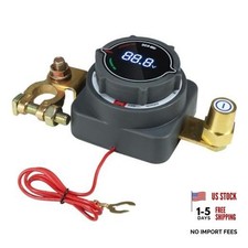 Battery Disconnect Switch with Voltmeter, DC 5-60V Master Isolator Cut/Shut