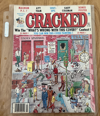 #ad #ad Cracked Magazine Magnum P.I. Gary Coleman Bonus Poster July 1984 $12.99