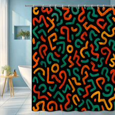 Colorful Modern Shower Curtain for Trendy Bathroom Decor