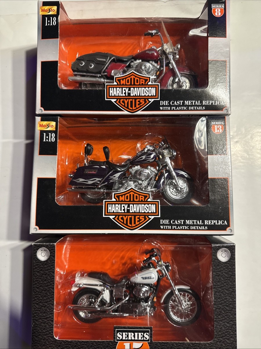 Lot 3 1:18 MAISTO HARLEY-DAVIDSON MOTORCYCLE Bikes Diecast. HL9 | eBay