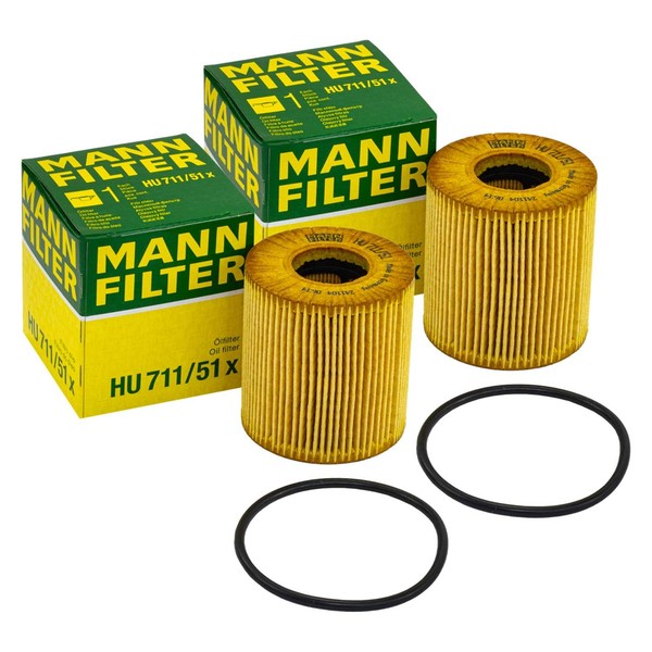 ÖLfilter Mann Filter HU 711/51 X 2 StüCk FüR Citroen DS Fiat Ford Jaguar Peugeot-image