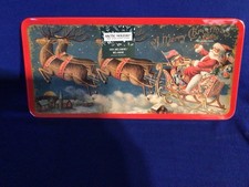 Artic Holiday Christmas Santa On Sleigh Melamine Rectangle Tray New