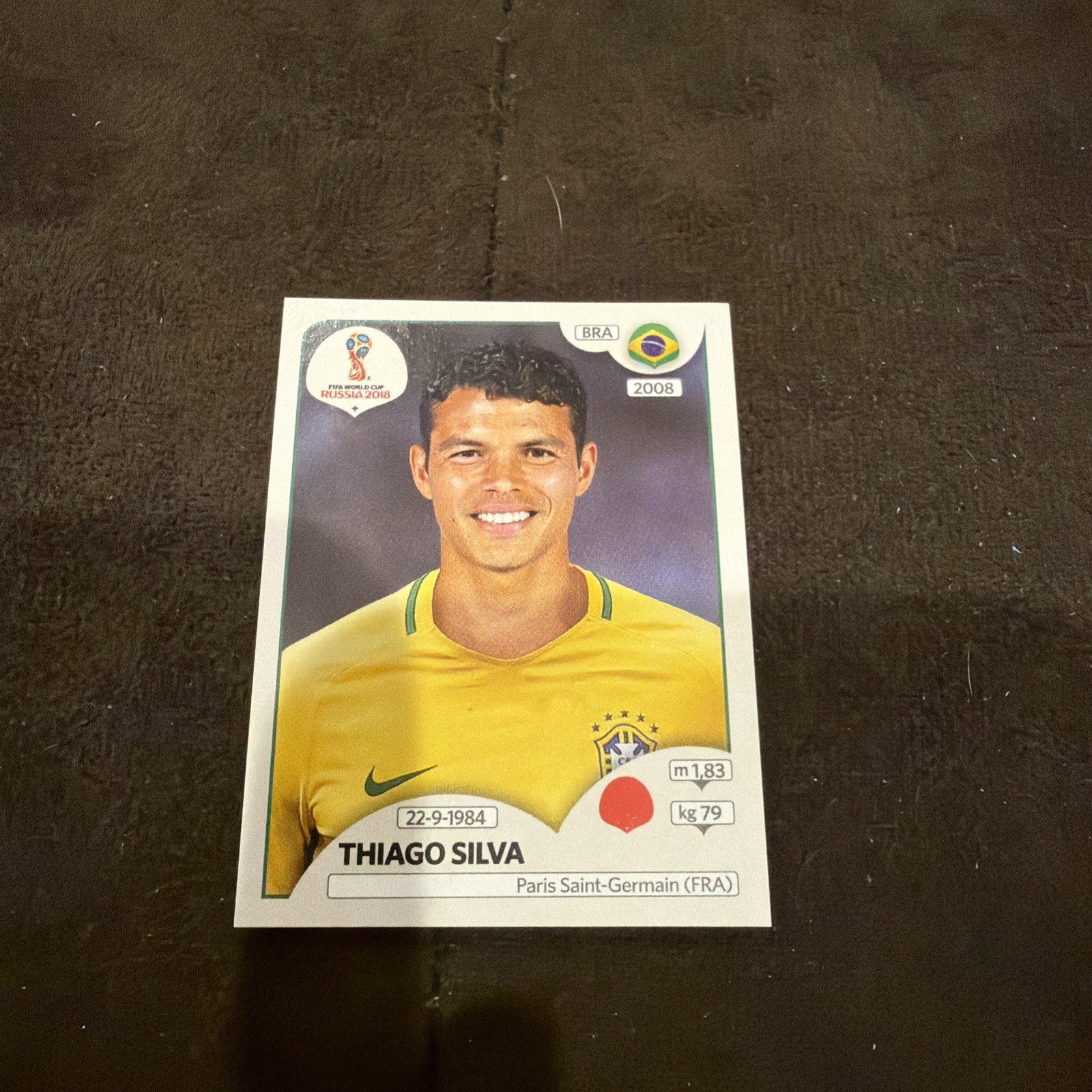 2018 Panini FIFA World Cup Russia Sticker - #344 Thiago Silva (Brazil)