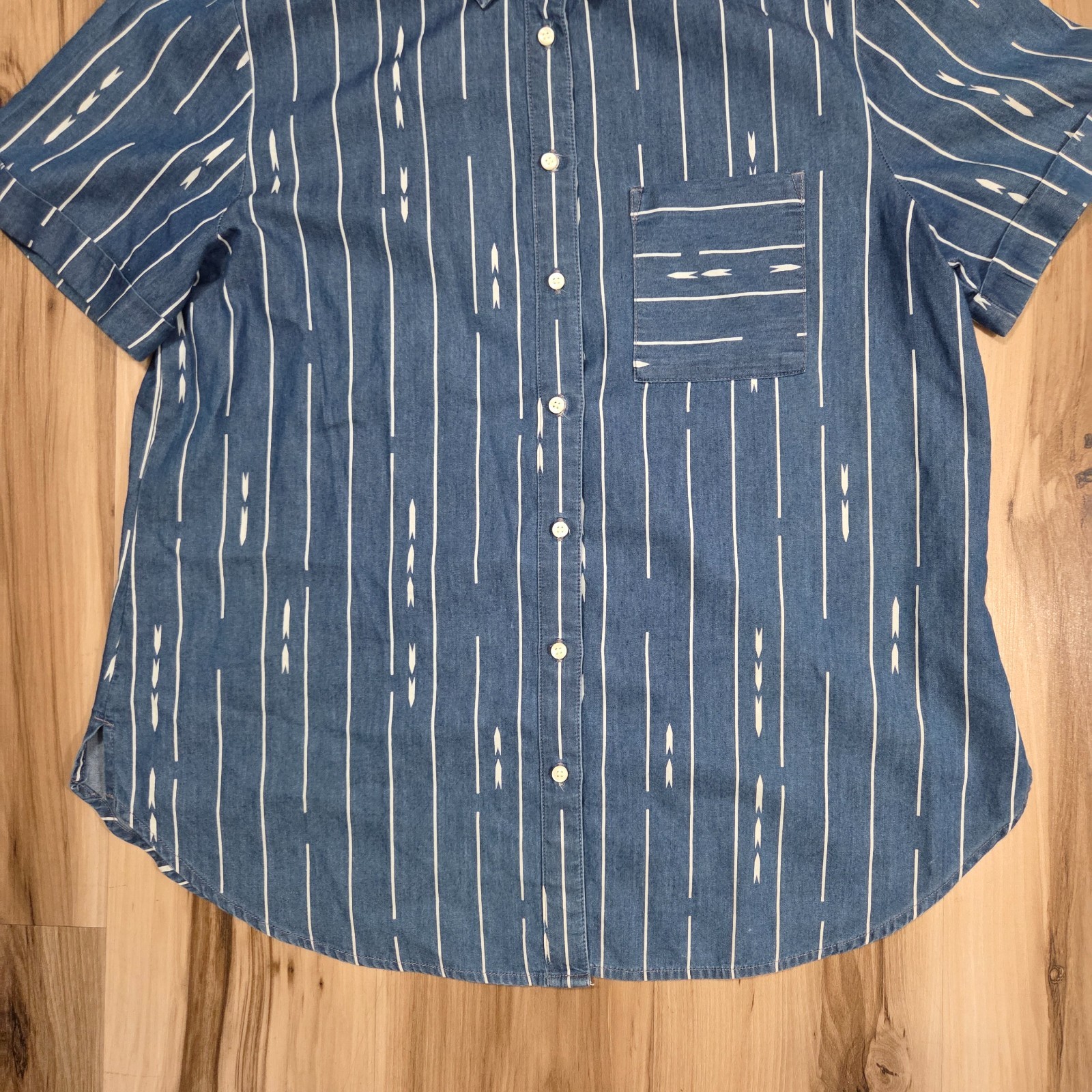 Pendleton Shirt Womens Large Button Up Chambray S… - image 2