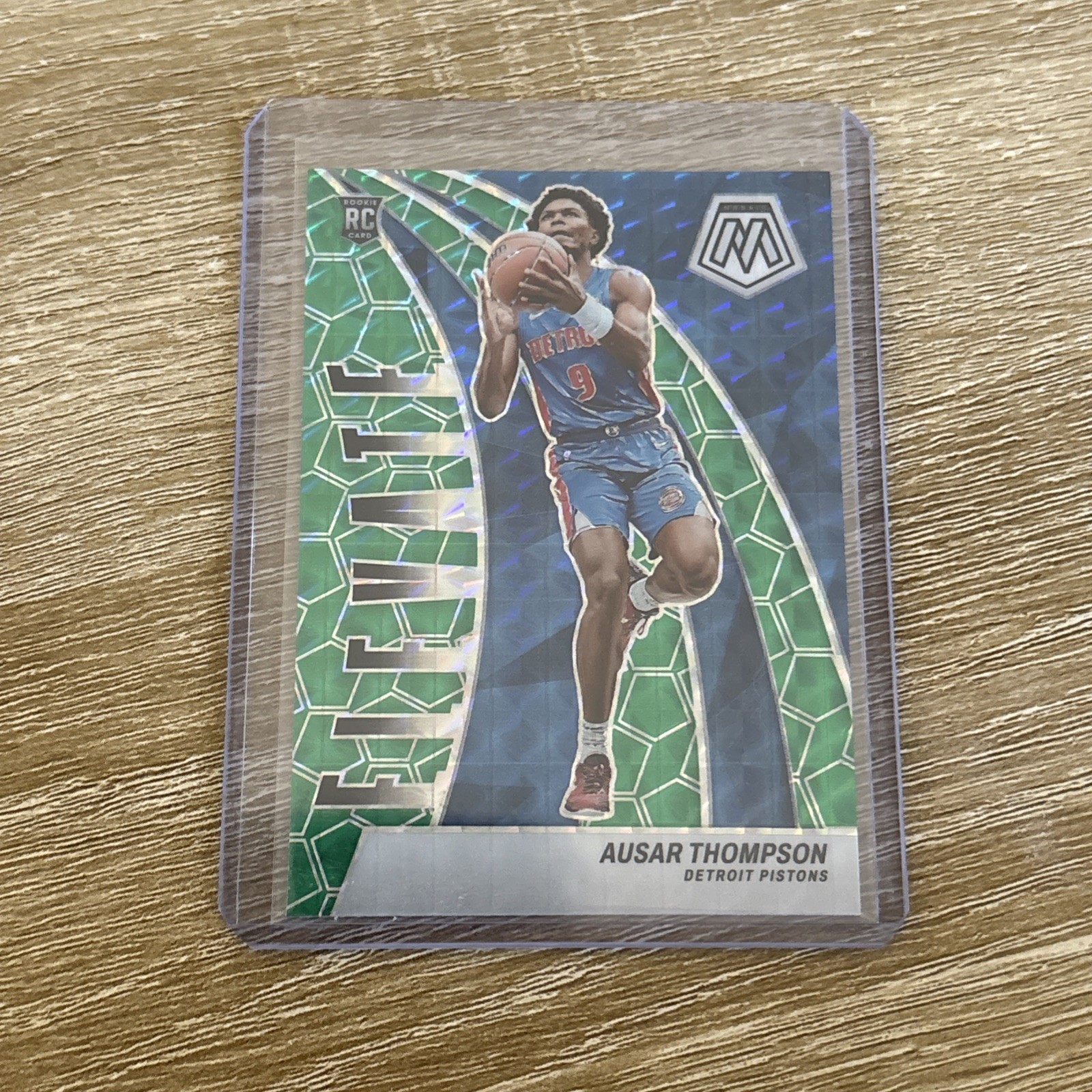 2023-24 Mosaic #10 Ausar Thompson Elevate Green Prizm RC Rookie Pistons