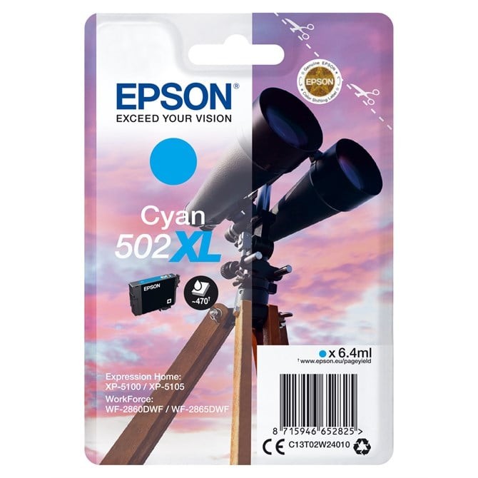 Epson Cyan C13t02w24010/502Xl Ink Cartridge High-Capacity. 470 Pages 6 - Image 4