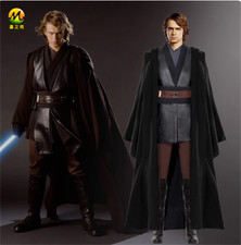 Anakin Skywalker Outfits Star Wars Halloween Cosplay Costume Props Adult Suit