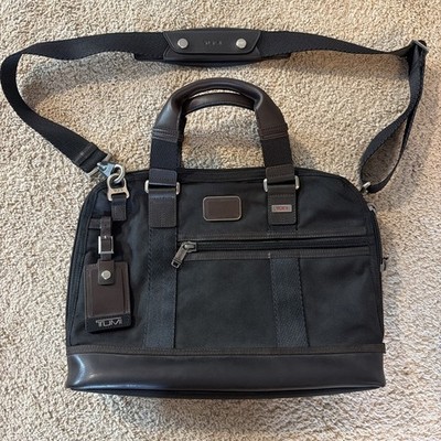 New TUMI Business Bag Alpha Bravo Compact 222610HK2 leather black brown business