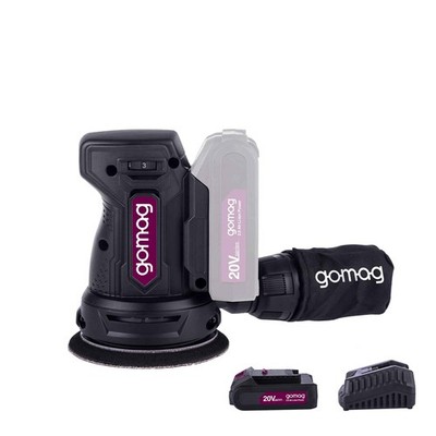Gomag Akku Exzenterschleifer GO-EXS125 20V 125mm 2,0 Ah Starterkit B-Ware