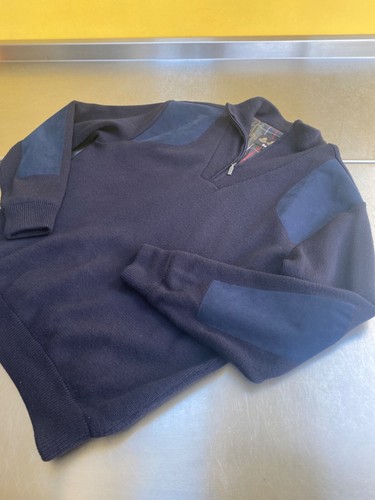 Barbour Storm Mens XXL 50in Blue Waterproof Merino Wool Lined Jumper Top - Picture 5 of 16