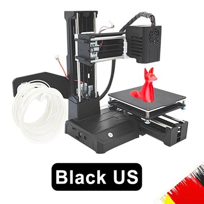 Mini 3D Printer Easy To Use Entry Level 100X100X100mm for Beginner (Black US)