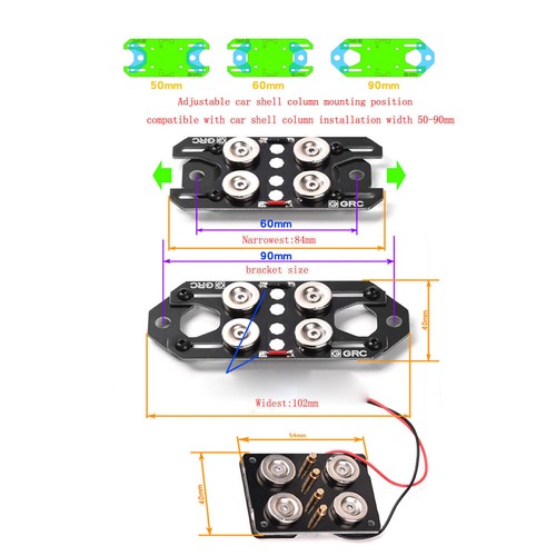 Magnetic Invisible Body Shell Post Mount Parts For 1/10 SCX10 D90 TRX-4 RC Car - Picture 7 of 8