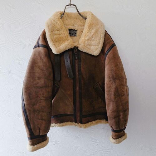 AVIREX B-3 Boa Mouton Sheepskin Flight Jacket Blouson Men Size 40 From Japan - 第 1/10 張圖片