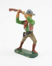 Alter Elastolin Indianer Cowboy mit Gewehr schlagend 7cm