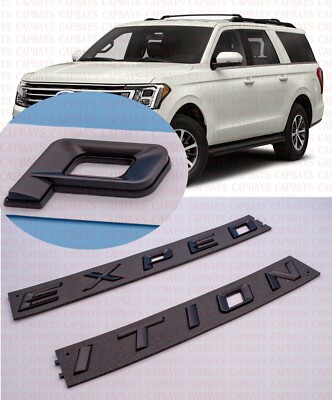 Ford Excursion Lettering Matte Black Front Hood EXPEDITION Letters Emblem FIT 2018-2022 Ford ...