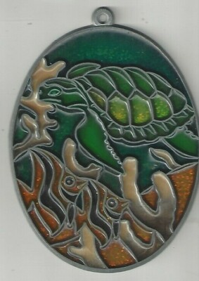 Sea Turtle Suncatcher or Ornament w/Suction cup (New Old Stock)