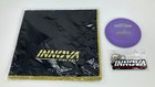 Innova DewFly Disc Golf Towel (Black) + Key Ring + Innova Mini Driver (Purple)