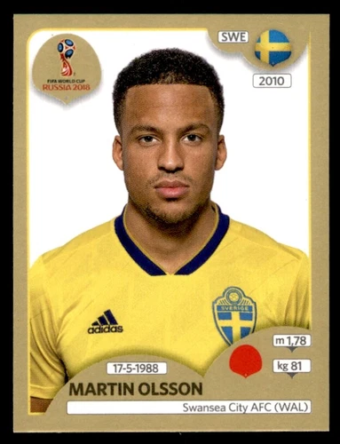 Panini World Cup (2018) Swiss Gold Version - Martin Olsson Sweden No. 478