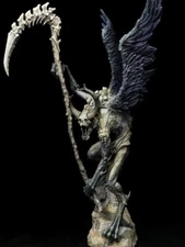 230mm Grim Reaper Demon Resin Model Kit Winged Death with Scythe Unassembled