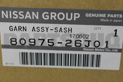 8097526J01 Genuine Nissan FINISHER-FRONT DOOR,LH 80975-26J01 | eBay