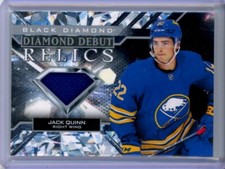 2022-23 Black Diamond Debut Relics #DDJQ Jack Quinn RC JERSEY - Buffalo Sabres