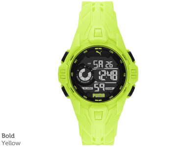 PUMA Armbanduhr Herren Uhr Digital Bold Rot Red, Gelb Yellow P5041 P5040 NEU