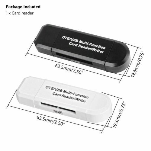 Card Reader Android Memory USB 2 in 1 Micro SD To Micro USB Adapter TF SD OTG - Picture 2 of 11