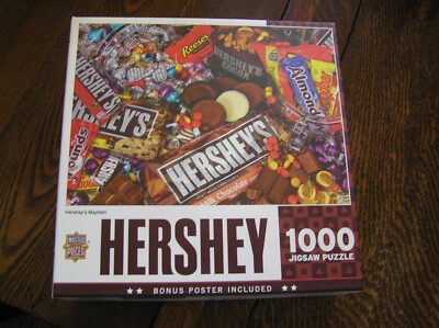 MasterPieces 1000~Pc Jigsaw Puzzle #71618 HERSHEY'S MAYHEM Candy Collage~~NIB!!