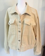 Anna Kaci Jacket Shirt Nwt Corduroy Utility Cropped Button Women’s Large