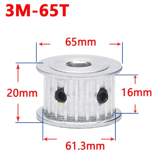 3M 38T-65T Timing Pulley Without Step Synchronous Wheel For 15mm Width Belt - Picture 17 of 17