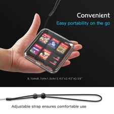 Game Card Case for Switch 12 Game Cartridges Holder Storage Box PC Shell– Clear