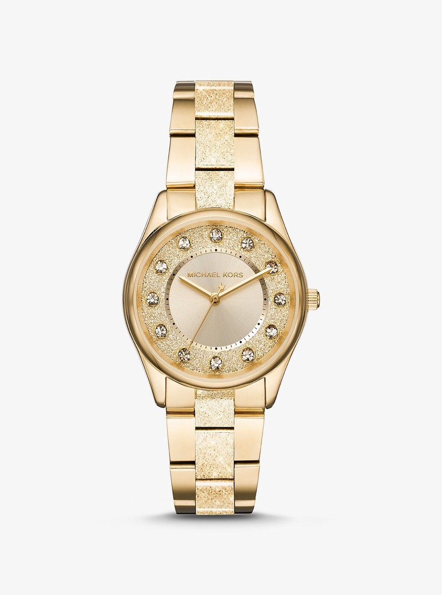Michael Kors Colette Textured Rose Gold-Tone Watch Michael Kors Colette Crystals Rose Gold Dial MK6071 Women main image 2