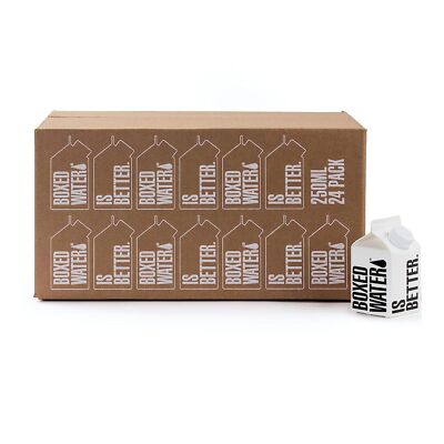 Boxed Water 8.5 oz. (24 Pack)   Purified Drinking Water in 92% Plant-Based Bo...